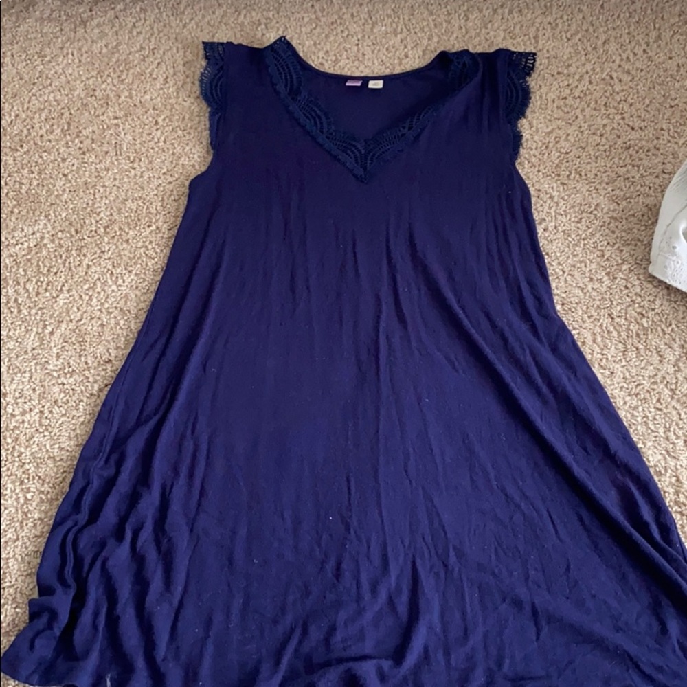 Blue dress from Francescas with lace